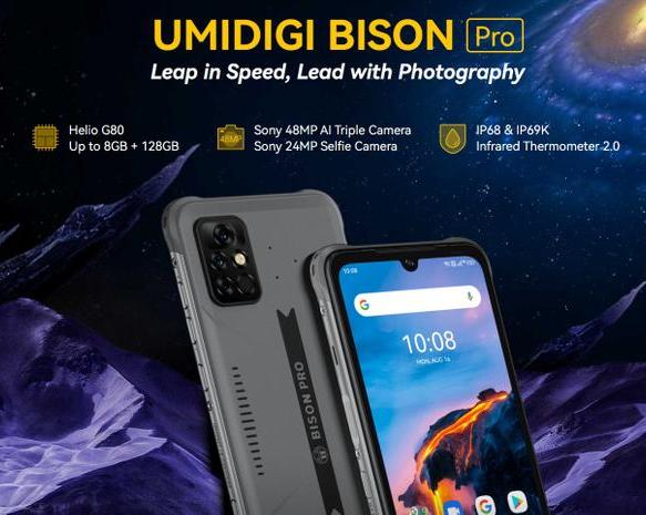 Китайский бренд начал компанию по продажам нового защищенного смартфона Umidigi BISON Pro